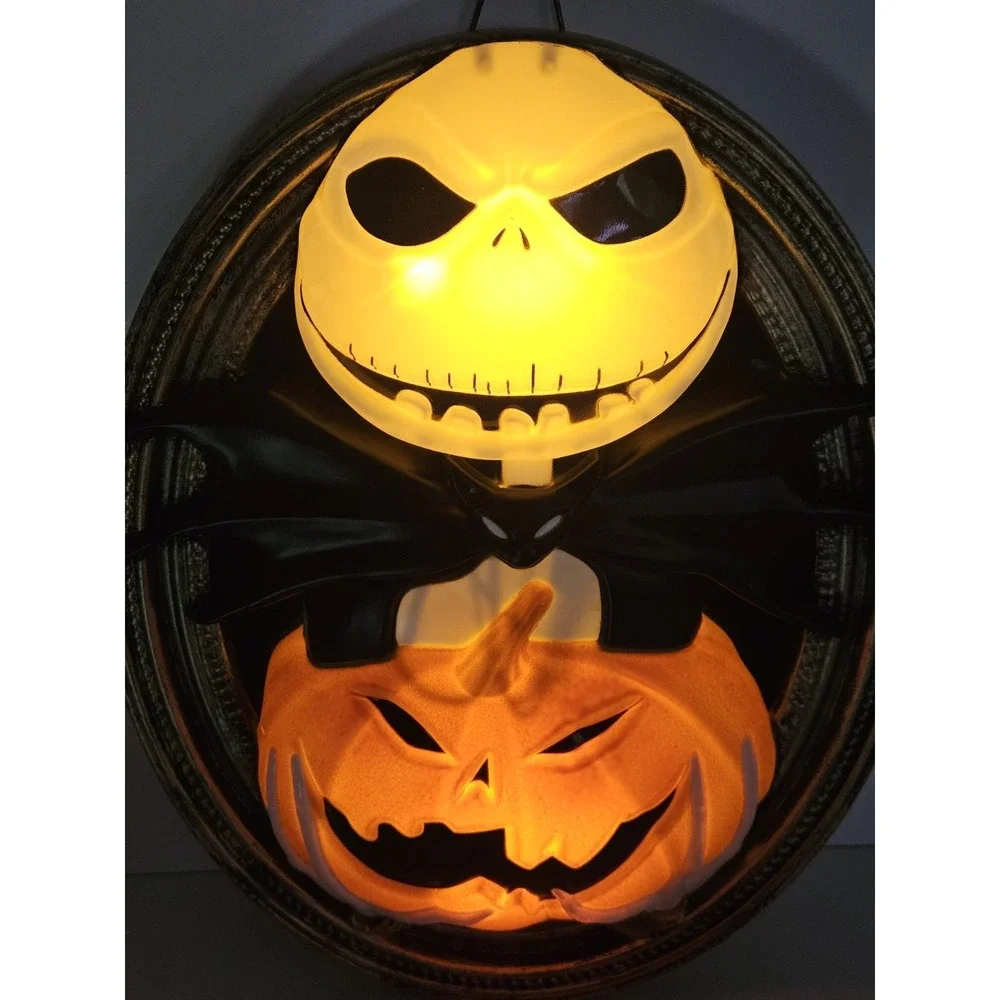 Disney Nightmare Before Christmas Jack Skellington Pumpkin Light Up Framed Wall